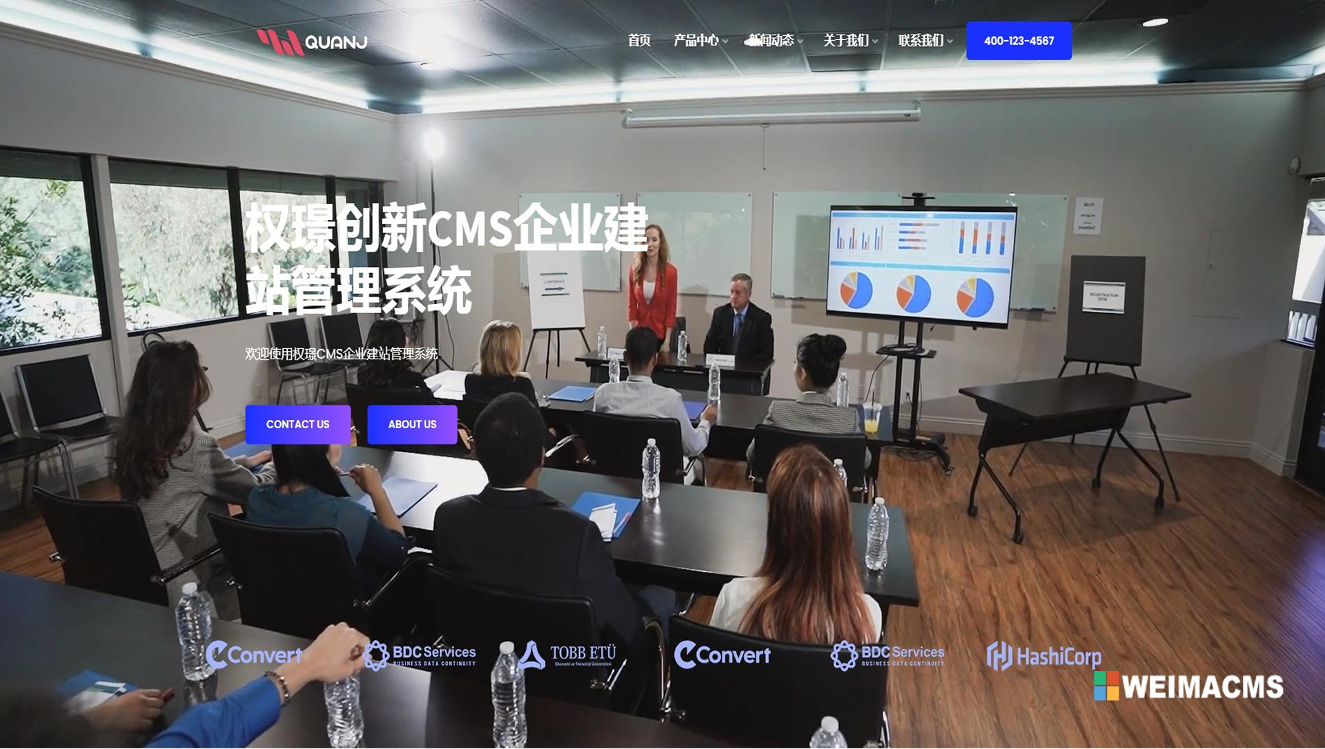 「智联视界·企业动态模板」-video H5视频背景通用企业建站模板